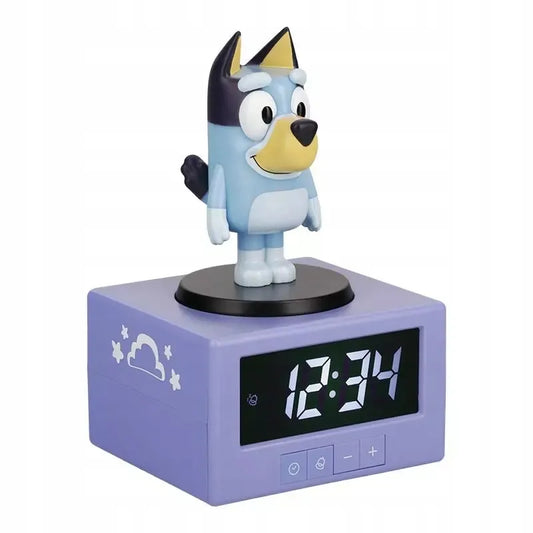 „Bluey“ 3D žadintuvas su naktine lempute, 15,6 cm, su garsu