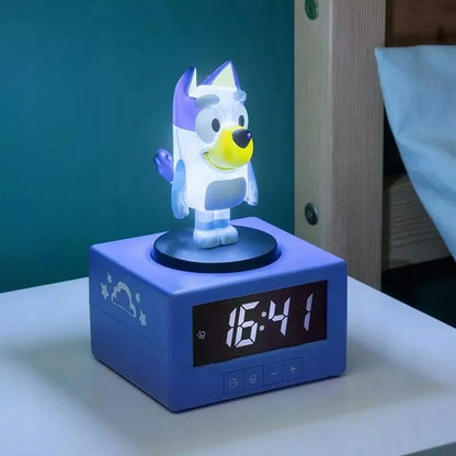 „Bluey“ 3D žadintuvas su naktine lempute, 15,6 cm, su garsu