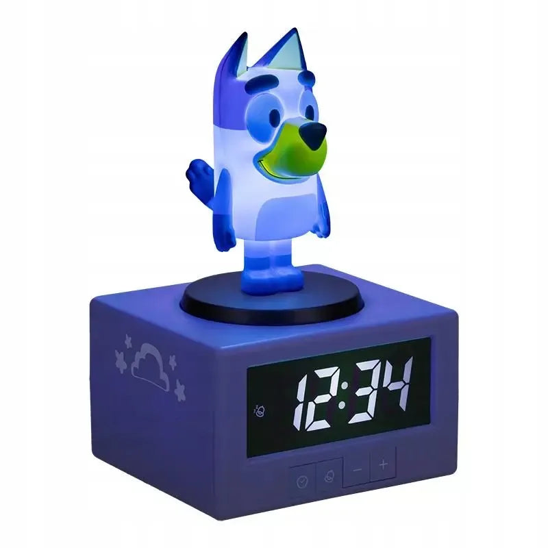 „Bluey“ 3D žadintuvas su naktine lempute, 15,6 cm, su garsu