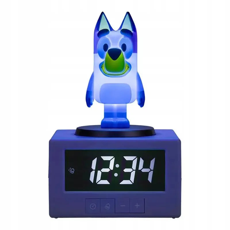 „Bluey“ 3D žadintuvas su naktine lempute, 15,6 cm, su garsu
