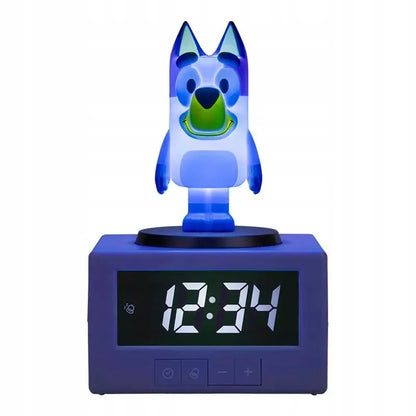 „Bluey“ 3D žadintuvas su naktine lempute, 15,6 cm, su garsu
