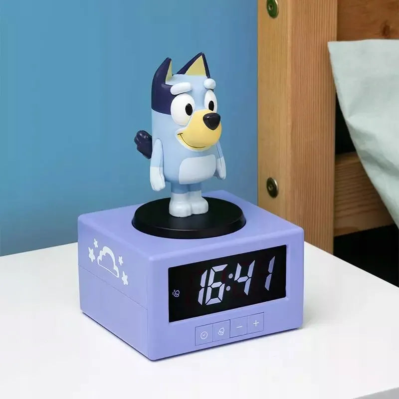 „Bluey“ 3D žadintuvas su naktine lempute, 15,6 cm, su garsu