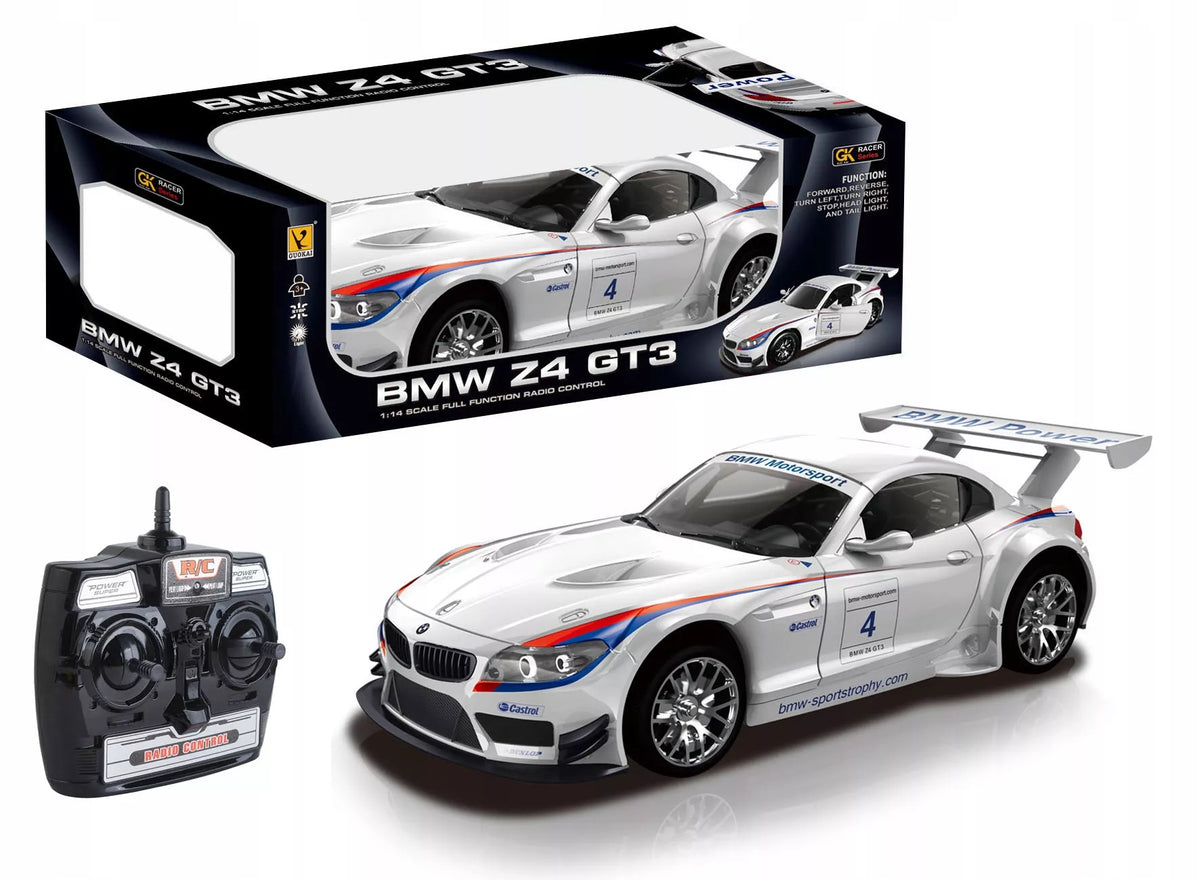 BMW Z4 1:14 baltas nuotoliniu būdu valdomas automobilis