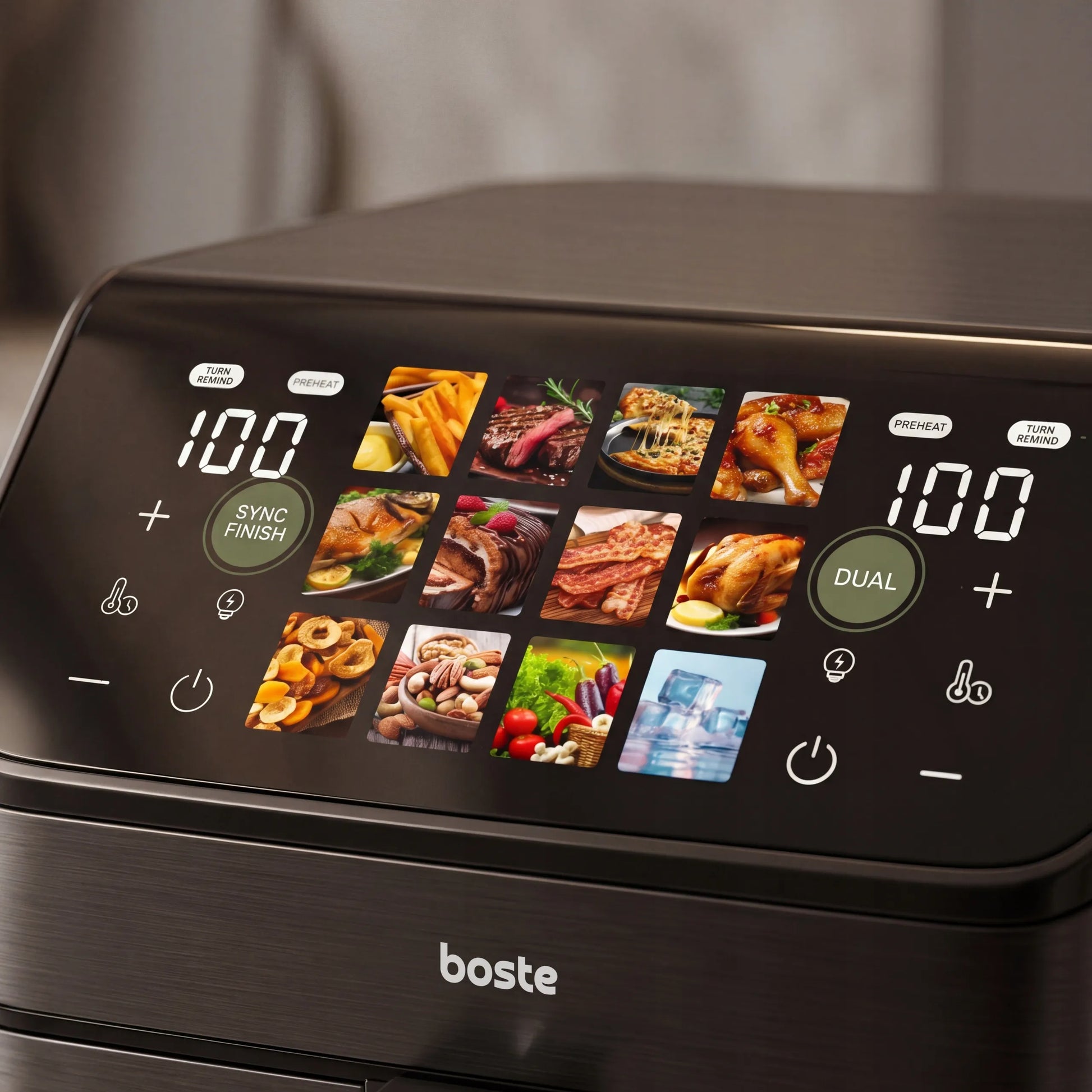 Boste bežriebė gruzdintuvė Air Fryer 12L Dual Zone XXL 2 skyriai 3000W