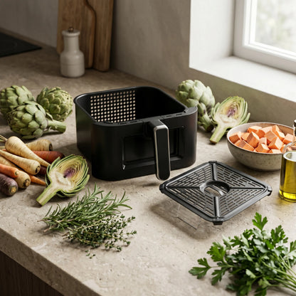 Boste bežriebė gruzdintuvė Air Fryer 12L Dual Zone XXL 2 skyriai 3000W