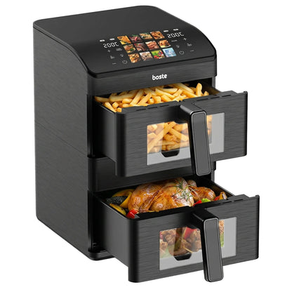 Boste bežriebė gruzdintuvė Air Fryer 12L Dual Zone XXL 2 skyriai 3000W