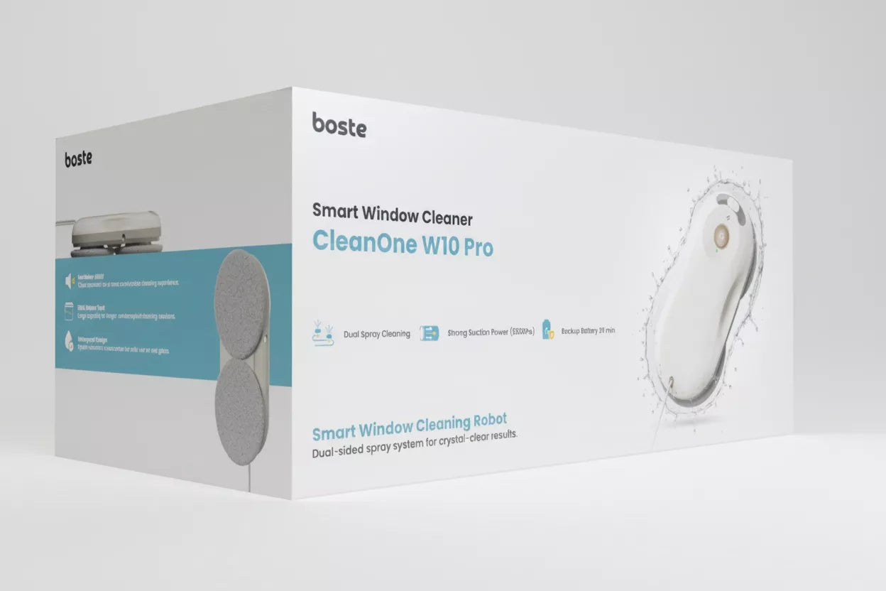 Boste CleanOne W10 automatinis langų valymo robotas su stipria 5500Pa vakuumine siurbimo galia