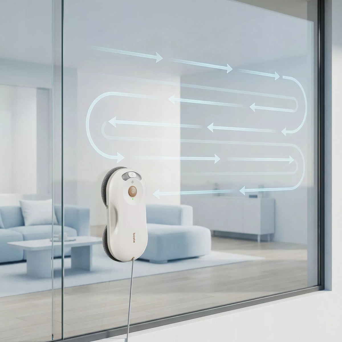 Boste CleanOne W10 automatinis langų valymo robotas su stipria 5500Pa vakuumine siurbimo galia