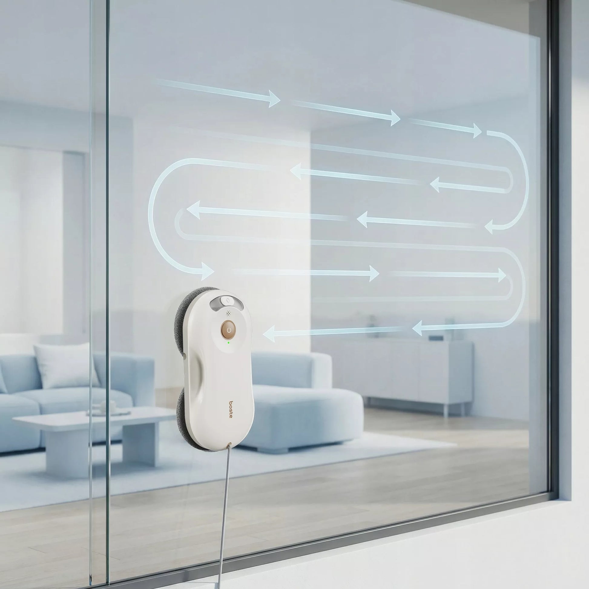 Boste CleanOne W10 automatinis langų valymo robotas su stipria 5500Pa vakuumine siurbimo galia