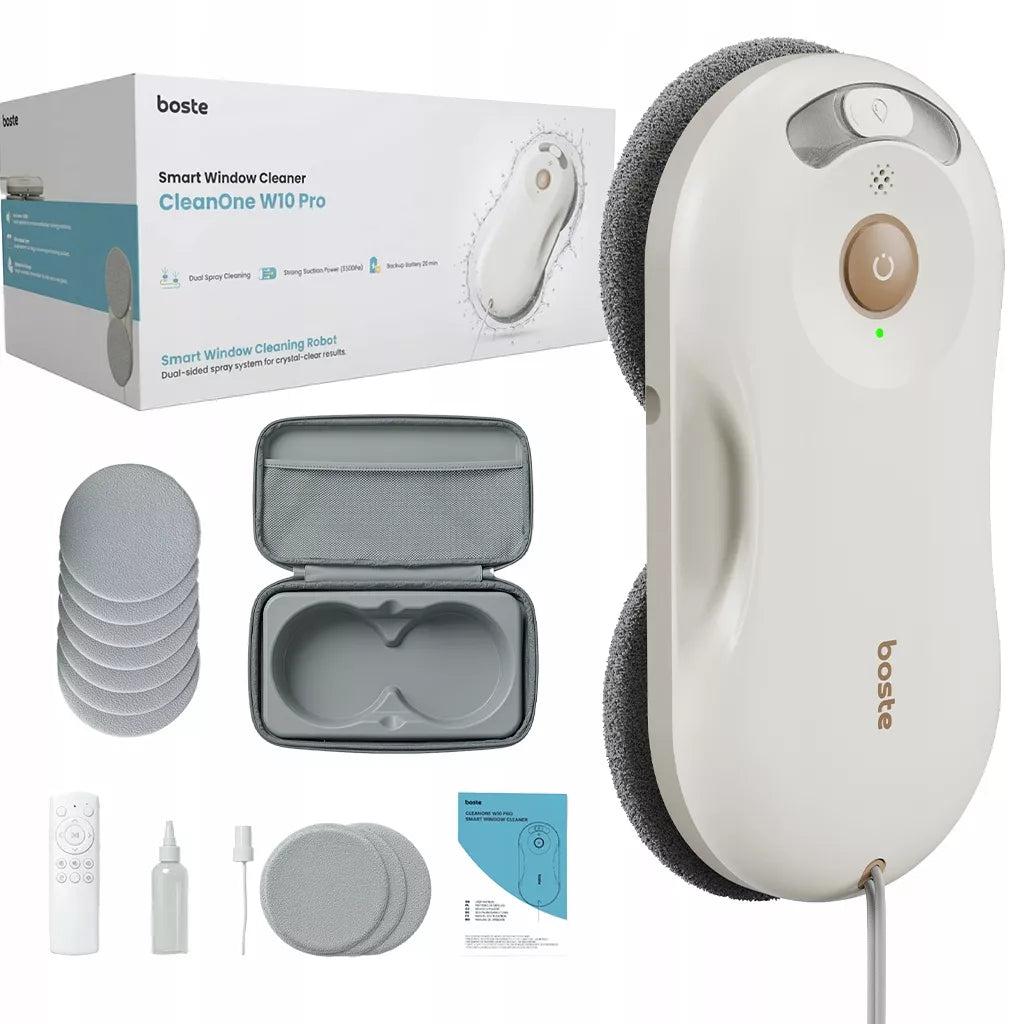 Boste CleanOne W10 automatinis langų valymo robotas su stipria 5500Pa vakuumine siurbimo galia