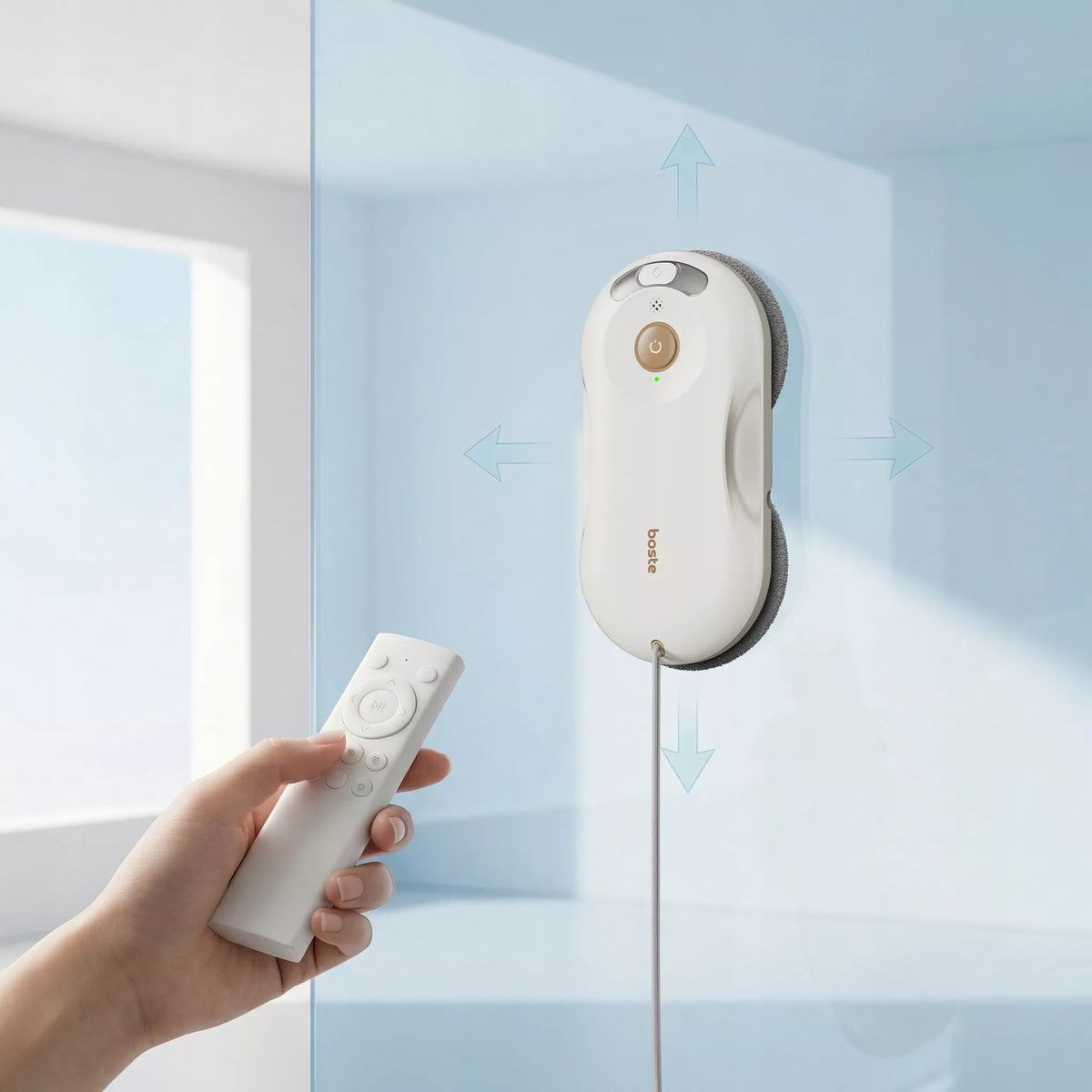 Boste CleanOne W10 automatinis langų valymo robotas su stipria 5500Pa vakuumine siurbimo galia