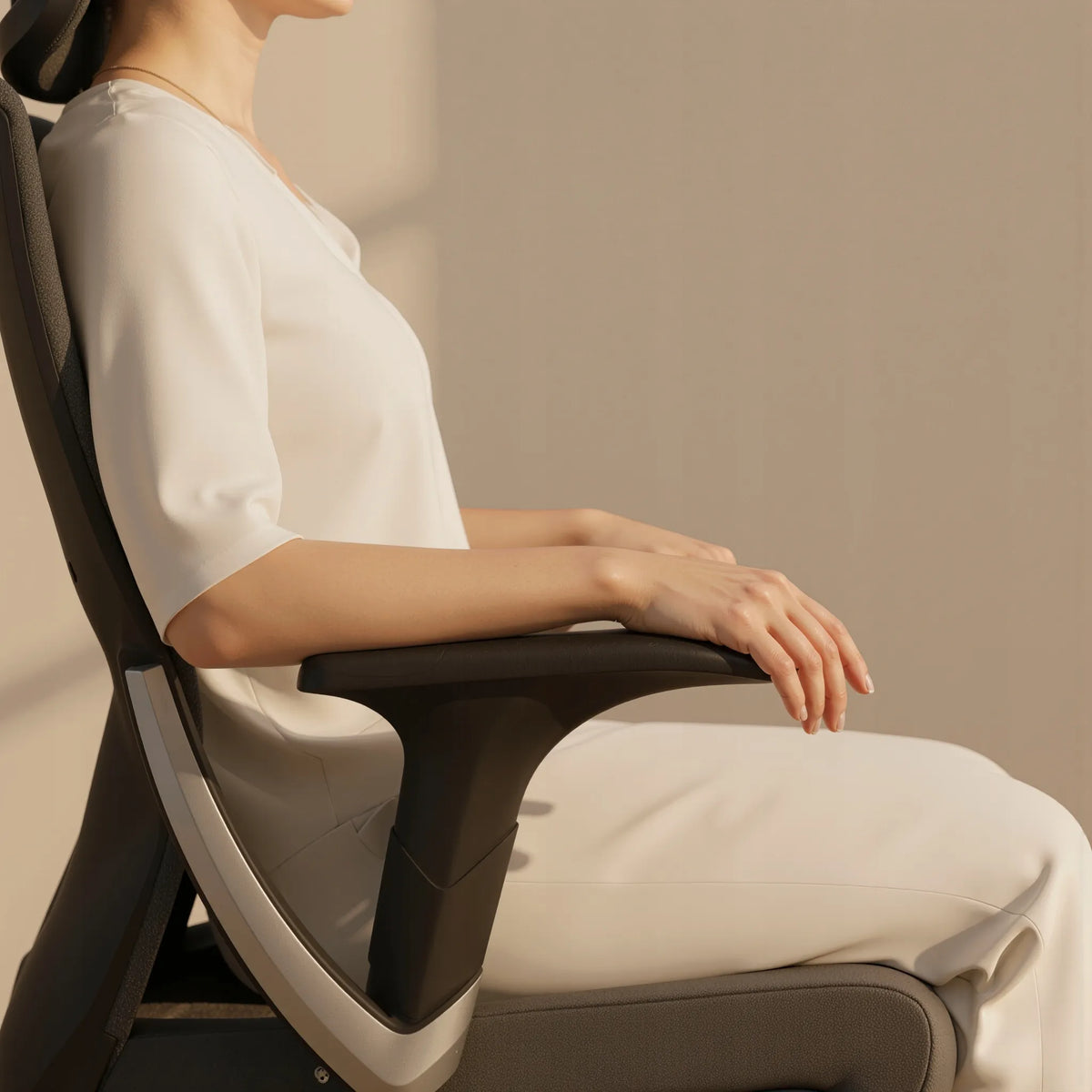Boste ergonominė biuro kėdė su sukamu mechanizmu, patogi ir reguliuojama