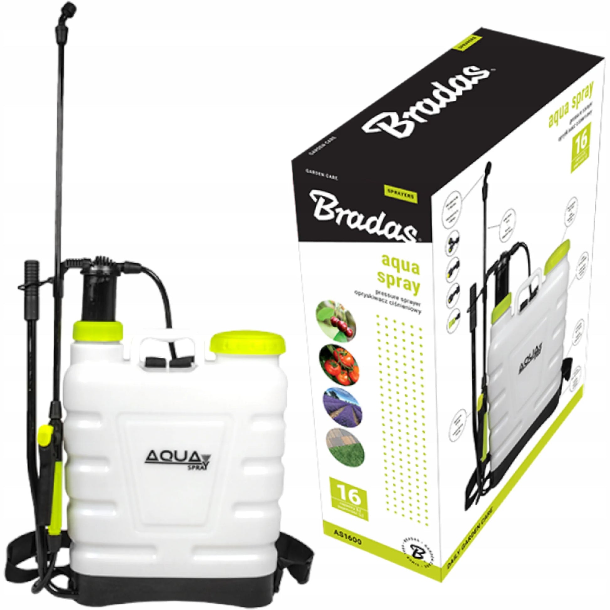 BRADAS kuprinis sodo purkštuvas 16l AS1600