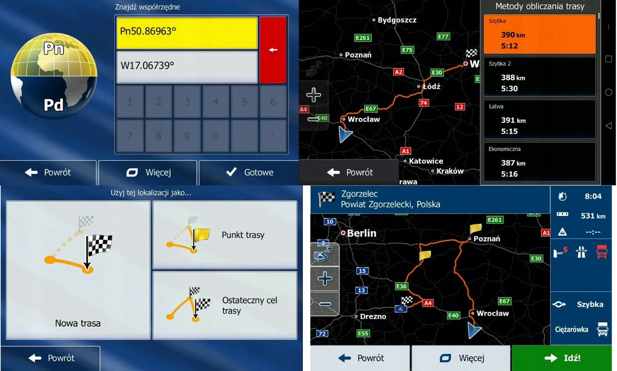 BRADERS „Truck“ GPS navigacija, 7 col., Europa, 2026 m. žemėlapiai, 16 GB, greita vietos paieška