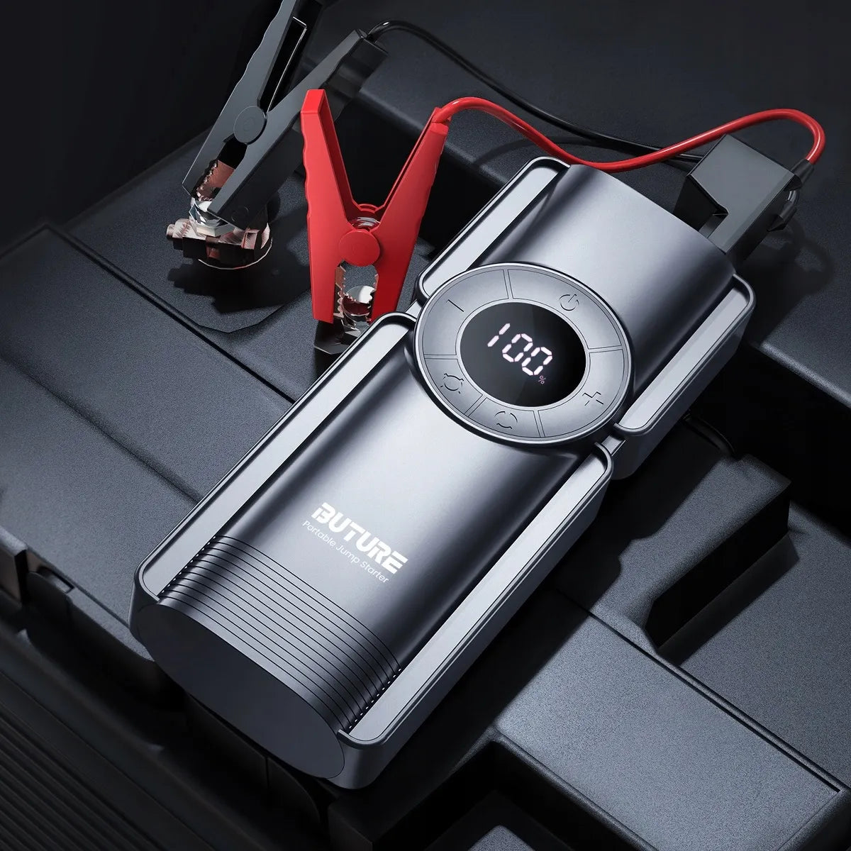 Buture BETA01 4 viename šuolinis paleidiklis, „powerbank“, kompresorius 2500 A