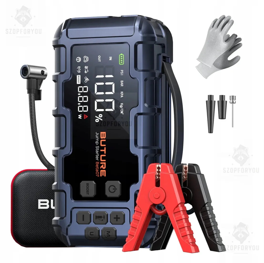Buture itin galingas 6000A užvedimo įrenginys su 160 PSI kompresoriumi