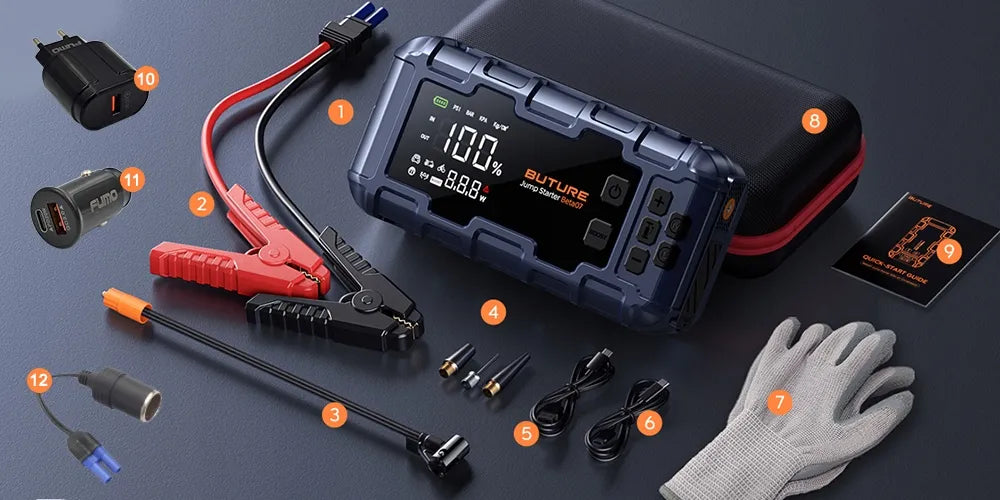 Buture itin galingas 6000A užvedimo įrenginys su 160 PSI kompresoriumi