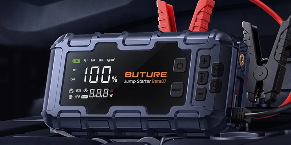 Buture itin galingas 6000A užvedimo įrenginys su 160 PSI kompresoriumi