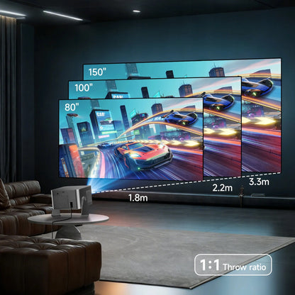 „Byintek Magcubic HY350GT“ LCD projektorius, „Full HD“ 1080p, 4K palaikymas, 650 ANSI, „Google TV“, „Wi-Fi 5“