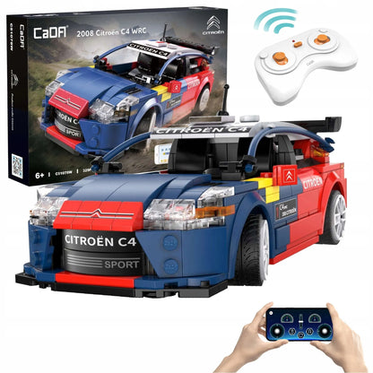 CaDA Citroen C4 WRC konstruktorius, 329 detalės, valdomas telefonu per „Bluetooth“