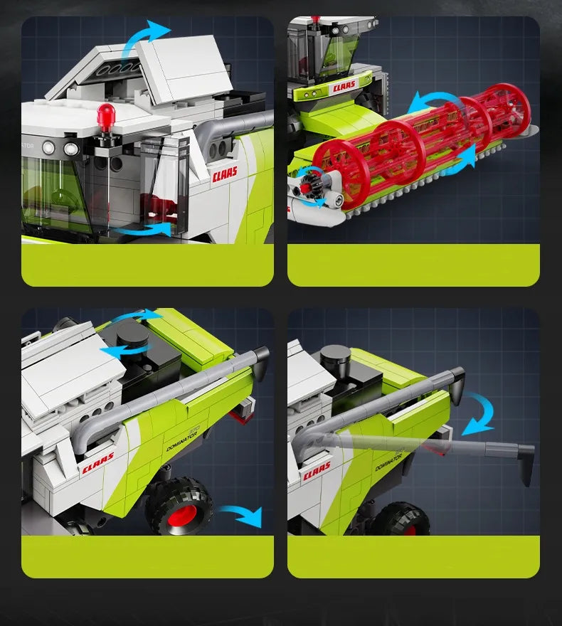 CaDA CLAAS Dominator žemės ūkio kombainas, 384 detalės