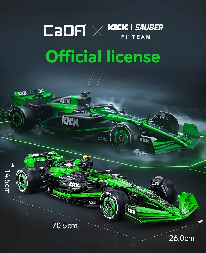 CaDA „Kick Sauber“ F1 lenktyninio automobilio konstravimo kaladėlės, 2553 detalės