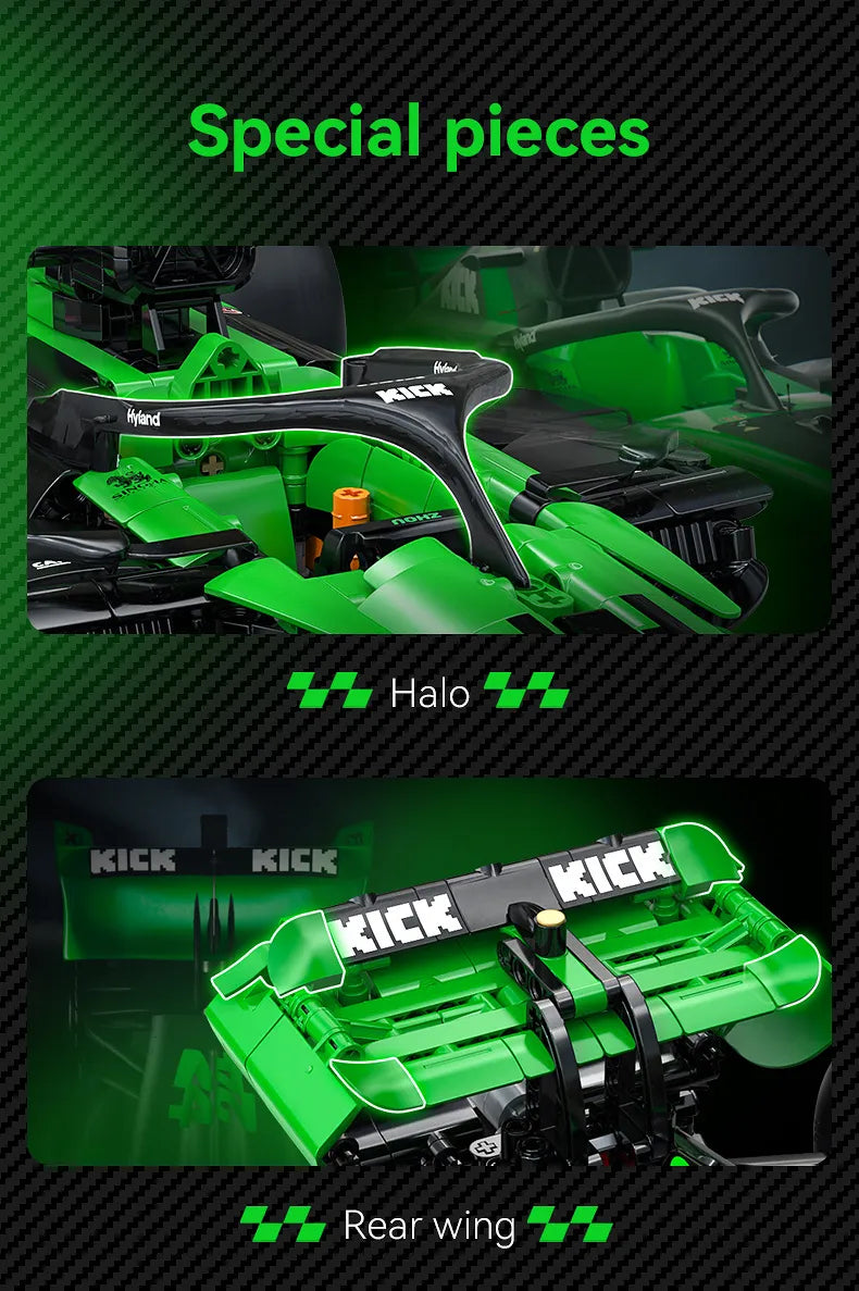 CaDA „Kick Sauber“ F1 lenktyninio automobilio konstravimo kaladėlės, 2553 detalės