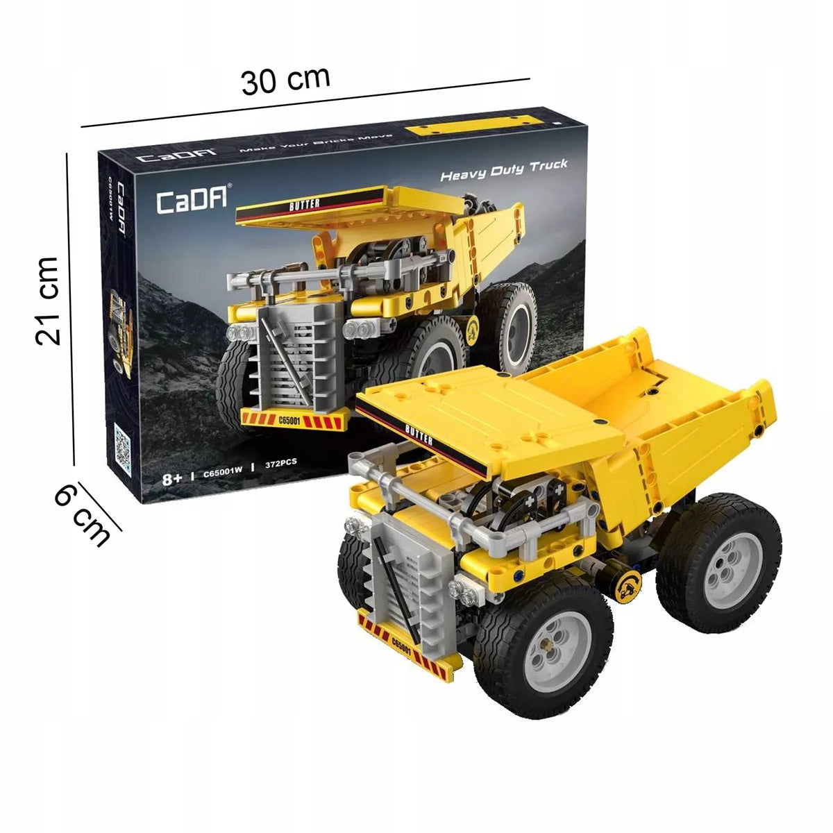 CaDA konstrukcinis rinkinys „Heavy Duty Truck“ savivartis, 372 elementai