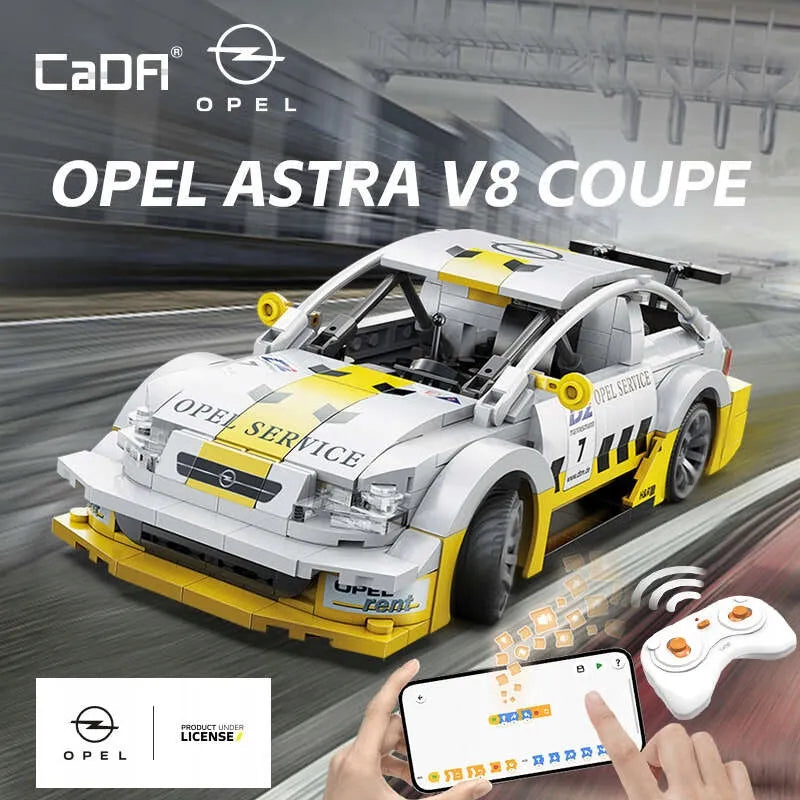 „CaDA“ „Opel Astra V8 Coupe“ nuotoliniu būdu valdomas konstravimo rinkinys, 330 detalių