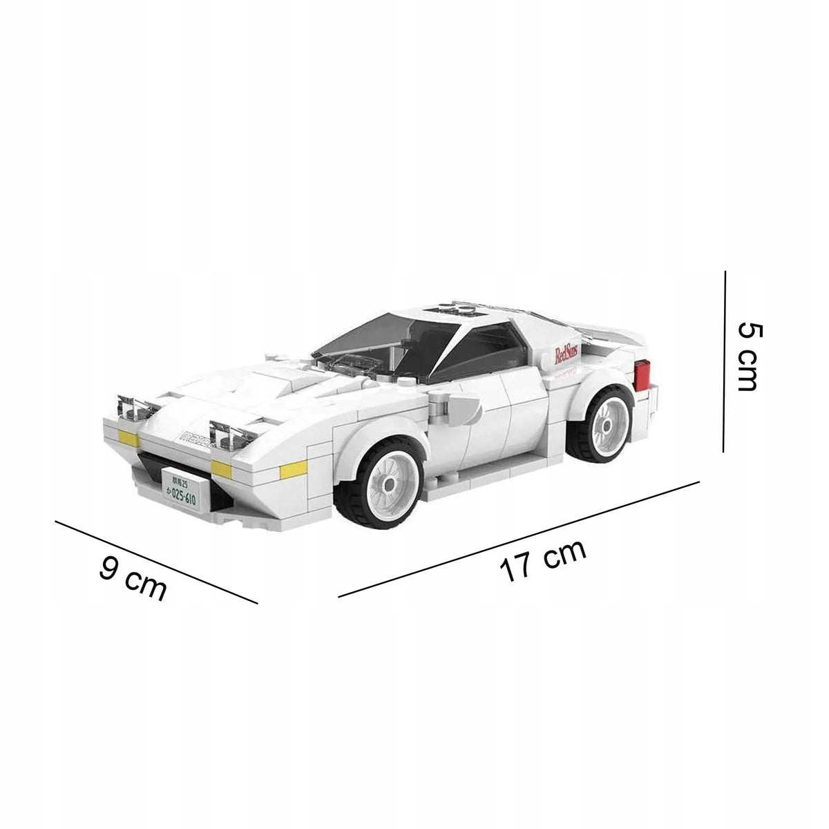 CaDA Race Car Mazda FC35 RX-7 Initial D konstruktorius, 282 detalės