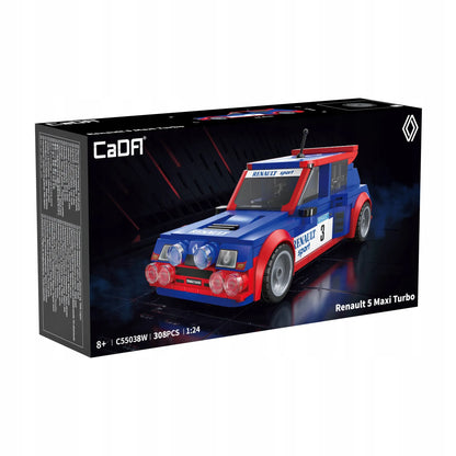 CaDA Renault 5 Maxi Turbo WRC 1:24 ralio automobilio konstruktorius, 308 dalių