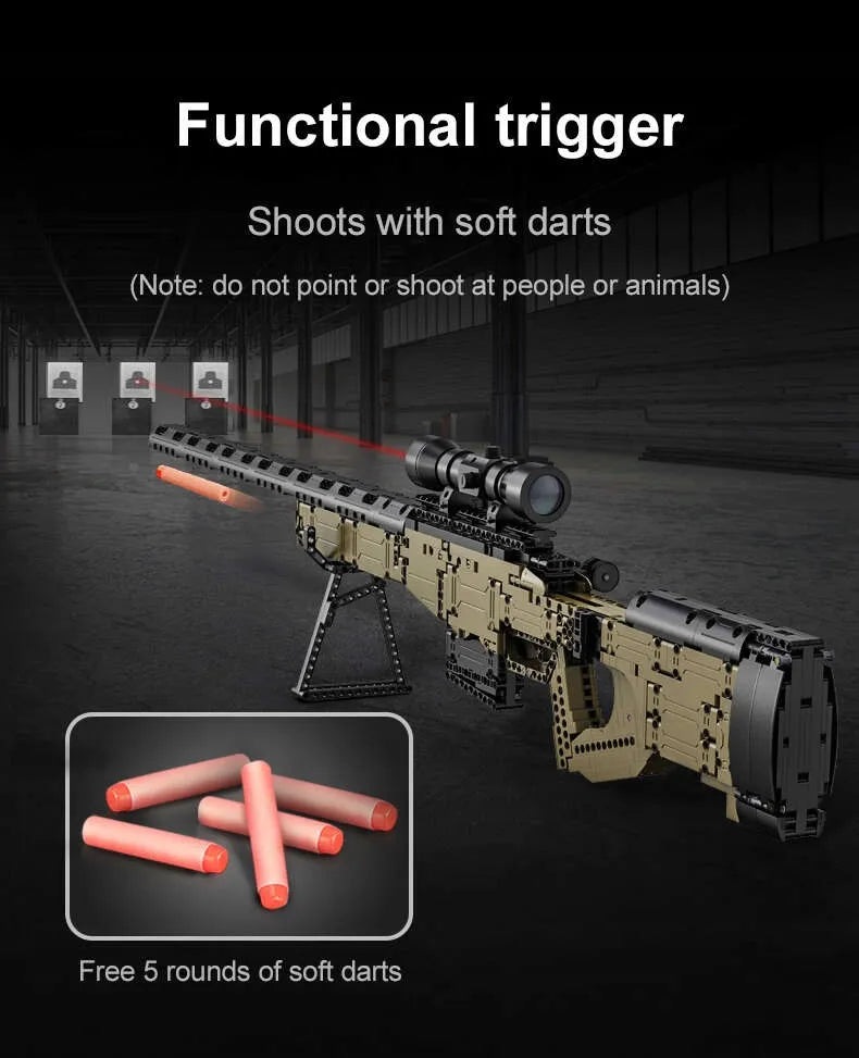 CaDA šaudantis snaiperio šautuvo konstruktorius „Sniper Rifle“, 978 dalių