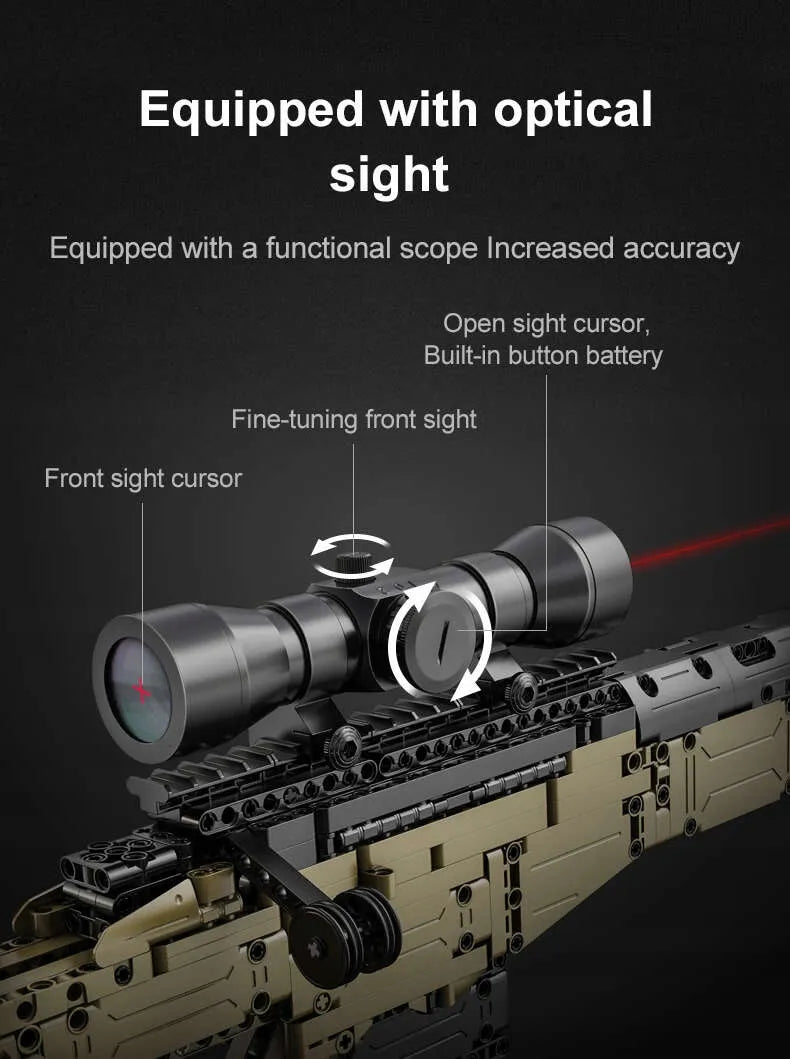 CaDA šaudantis snaiperio šautuvo konstruktorius „Sniper Rifle“, 978 dalių