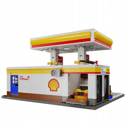 CaDA Shell degalinės konstruktorius, 1309 detalės, LED apšvietimas