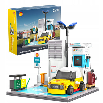 CaDA Shell elektromobilių įkrovimo stoties konstruktorius, 308 dalys, nuo 8 metų