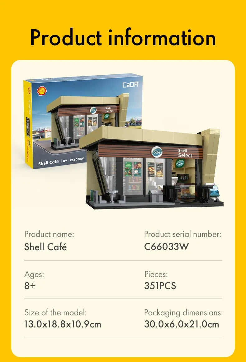 CaDA Shell modulinė kavinė – konstruktorius, 351 detalė, C66033W