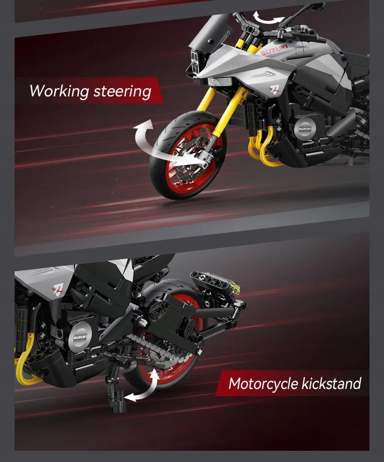 CaDA Suzuki Katana motociklo konstruktorius, 1104 detalės, C59021W