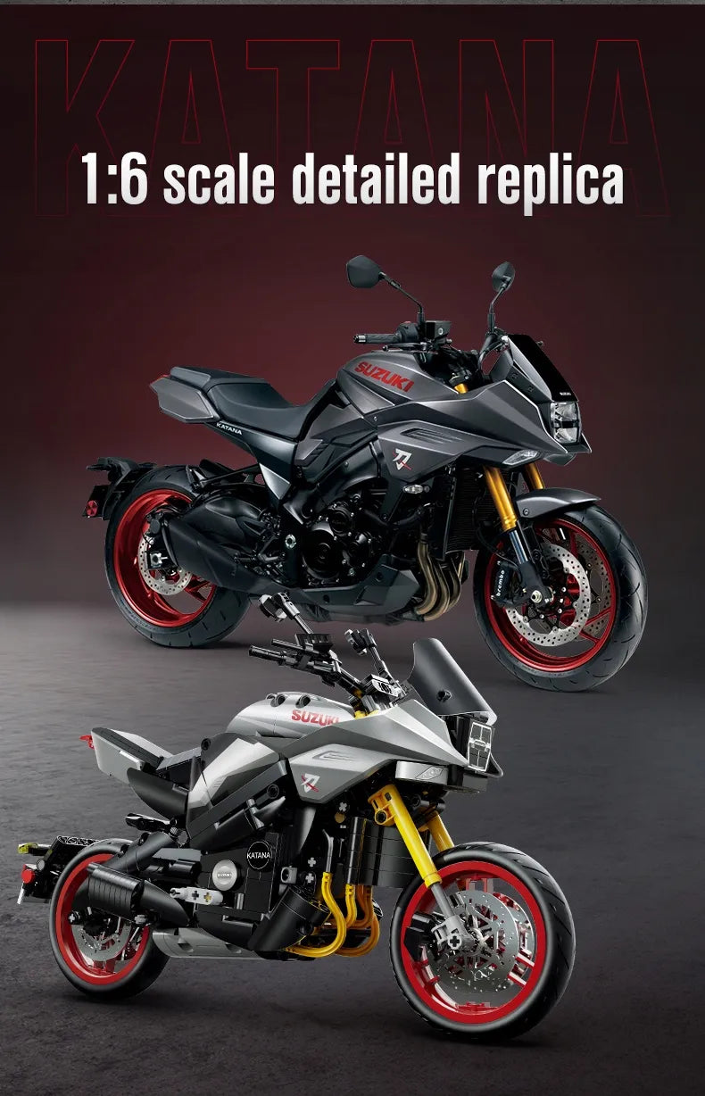 CaDA Suzuki Katana motociklo konstruktorius, 1104 detalės, C59021W