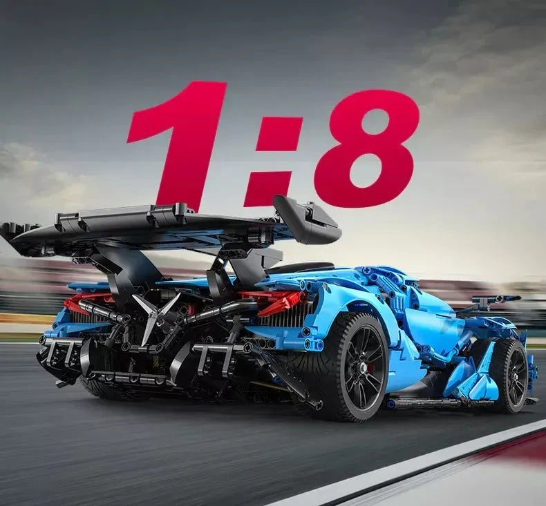 CaDA V12 Hypercar sportinio automobilio konstruktorius, 3865 detalės, 60 cm