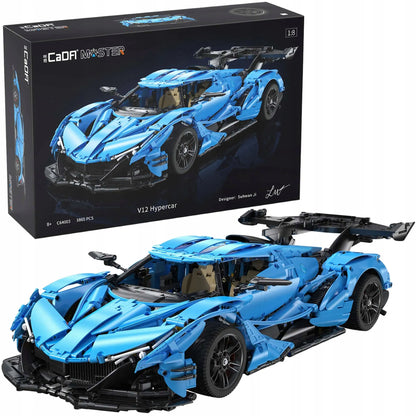 CaDA V12 Hypercar sportinio automobilio konstruktorius, 3865 detalės, 60 cm