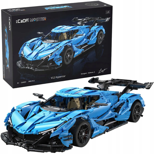 CaDA V12 Hypercar sportinio automobilio konstruktorius, 3865 detalės, 60 cm