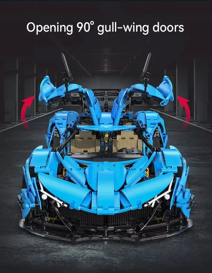 CaDA V12 Hypercar sportinio automobilio konstruktorius, 3865 detalės, 60 cm
