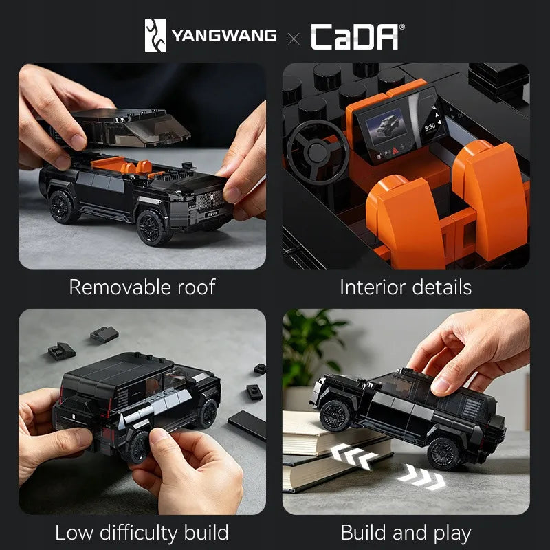 CaDA YANGWANG U8 visureigio konstruktorius, 1:24, 304 detalės