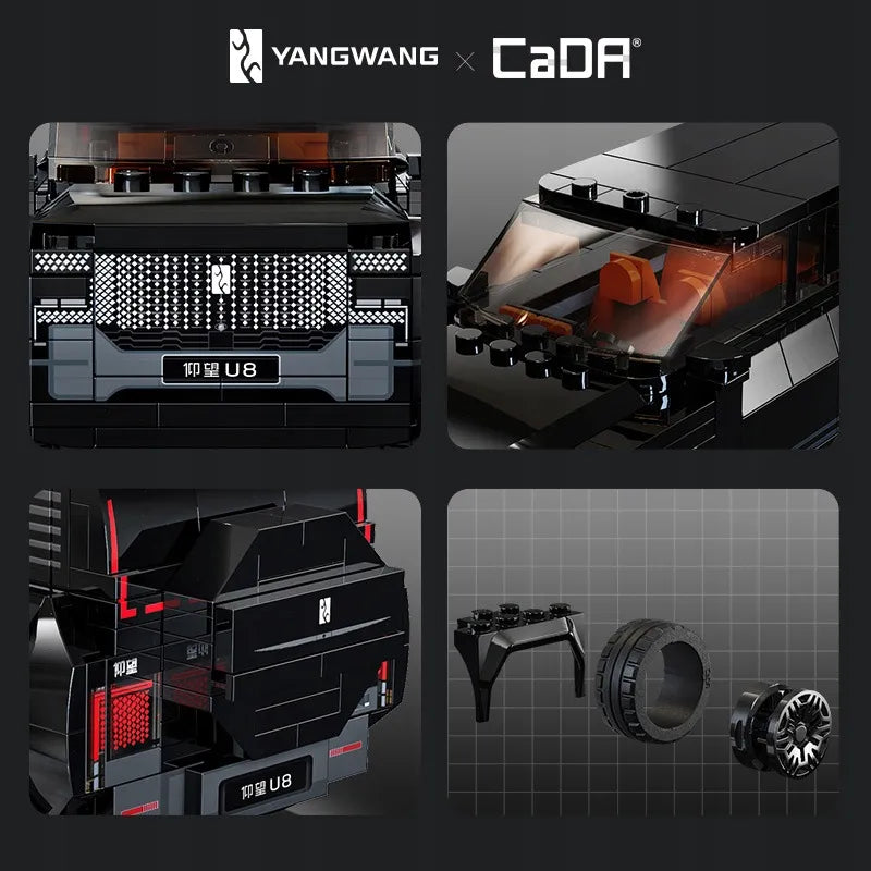 CaDA YANGWANG U8 visureigio konstruktorius, 1:24, 304 detalės