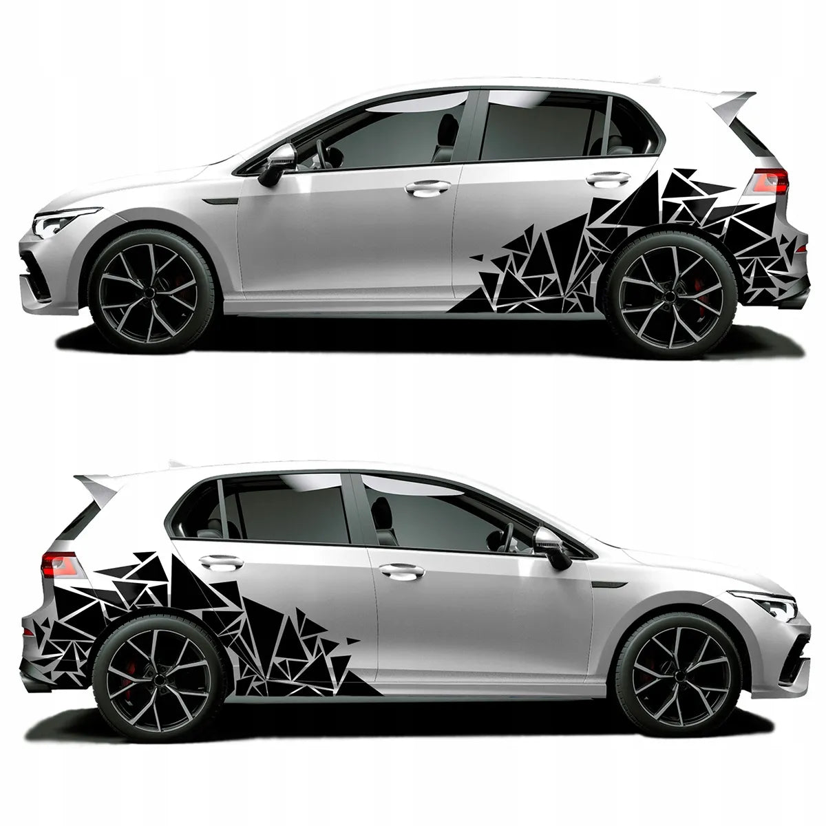 CAMO kamufliažo lipdukai automobiliui trikampiai 2X DIDELI