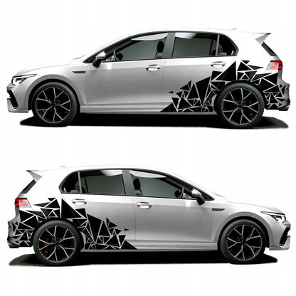 CAMO kamufliažo lipdukai automobiliui trikampiai 2X DIDELI