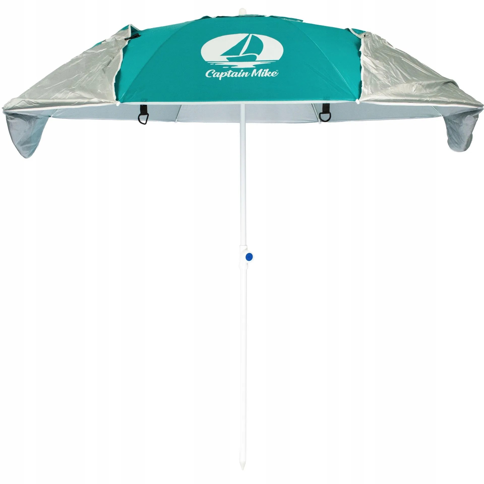 Captain Mike paplūdimio skėtis su ventiliacija, dėklu ir UV UPF50+ filtru, 180 cm