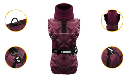 „Chaba VOGUE“ žieminė striukė šuniui, XS dydis, bordo