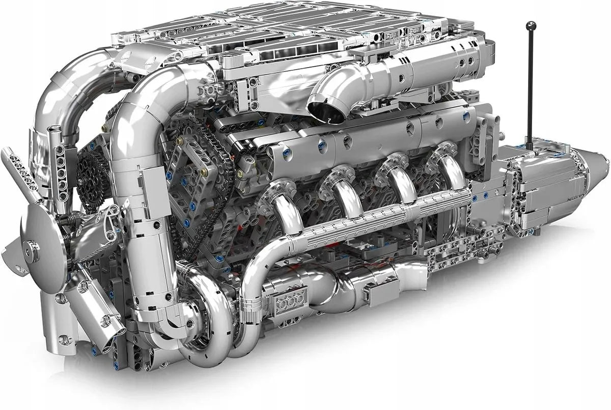 „COIL 10168“ V8 variklio su dviem turbokompresoriais konstruktorius, 2899 detalės