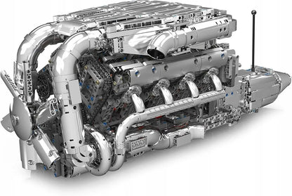 „COIL 10168“ V8 variklio su dviem turbokompresoriais konstruktorius, 2899 detalės